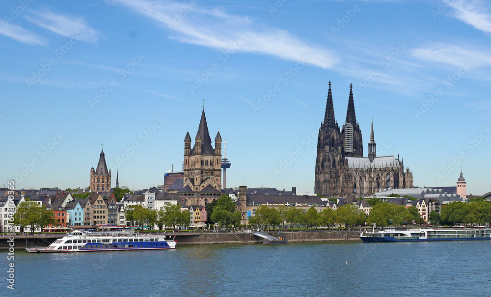 The cathedral in germany with the embankment