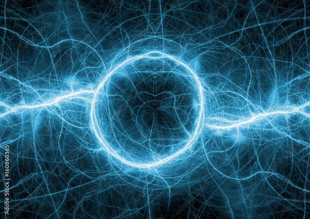 Blue lightning background, abstract plasma element Blue lightning background, abstract plasma element
