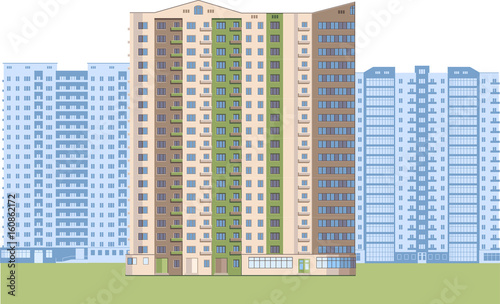 Skyscrapers. City district.