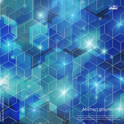 Graphic illustration with geometric pattern. Eps10 Vector illustration