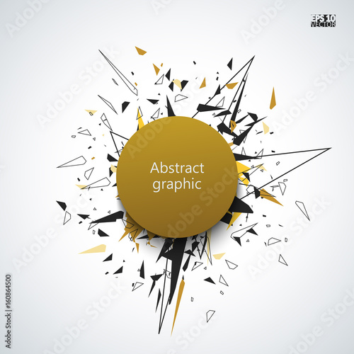Graphic illustration with geometric pattern.