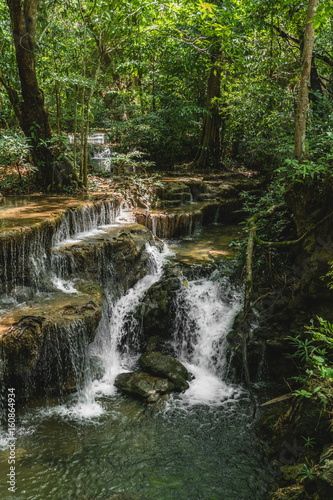 Huai Mae Khamin Waterfall in Kanchanaburi,Thailand. 
