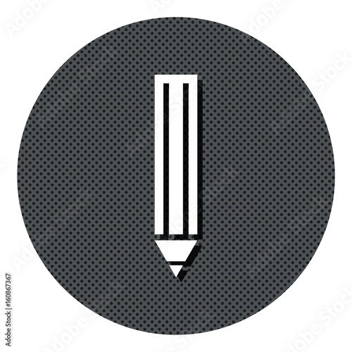 BleiStift - Gepunkteter Button mit Symbol und Schatten