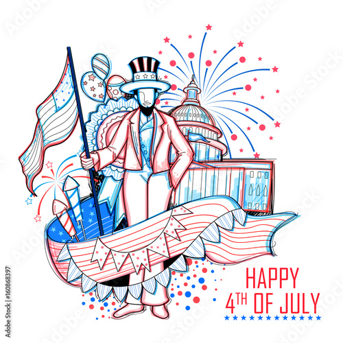 4th of July Independence Day of America background