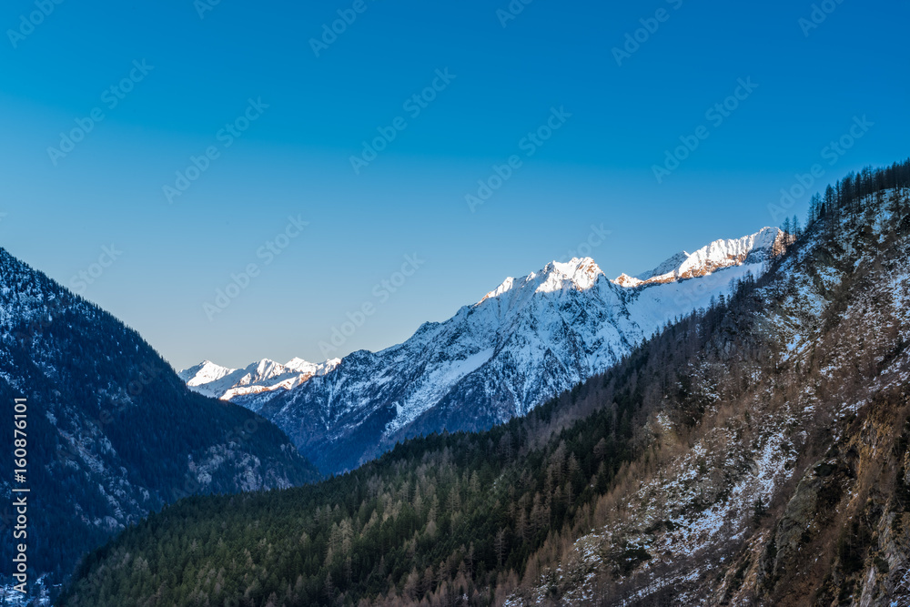 Landscape of the mountains in Macugnaga - Italy