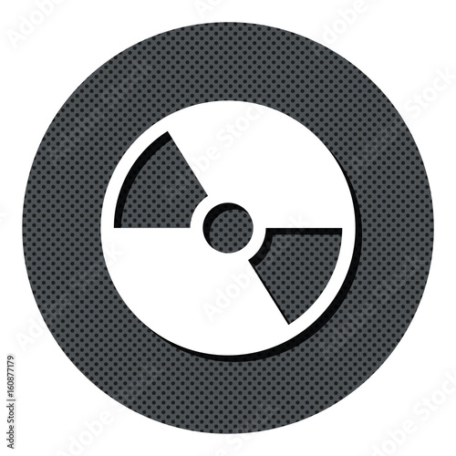 CD - Gepunkteter Button mit Symbol und Schatten