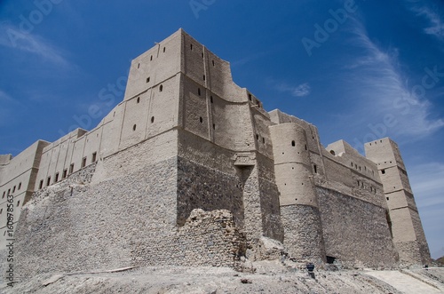 Detailed view of a fortress in the Sultanate of Oman