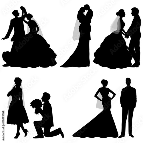 The bride and groom. Set.