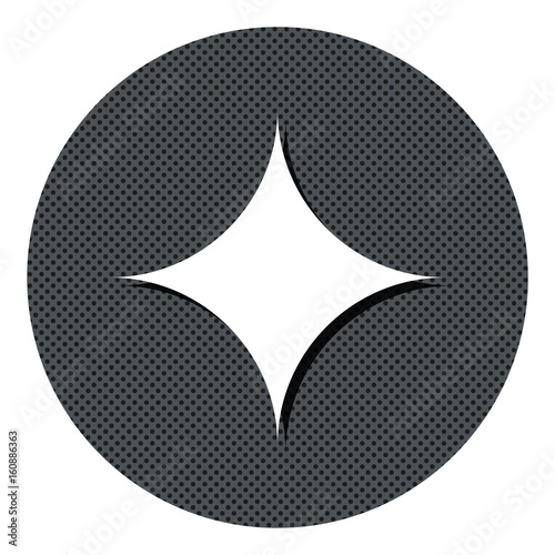 Glitzer - Gepunkteter Button mit Symbol und Schatten