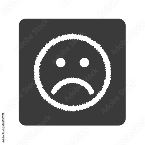 Smiley enttäuscht- Handgezeichnet