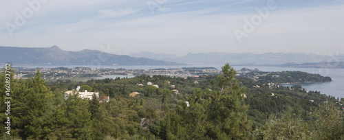 View from the Palace of Empress of Austria Elisabeth of Bavaria,  Sisi Corfu Greece. Achilleion Mediterranean Sea , Gastouri, photo