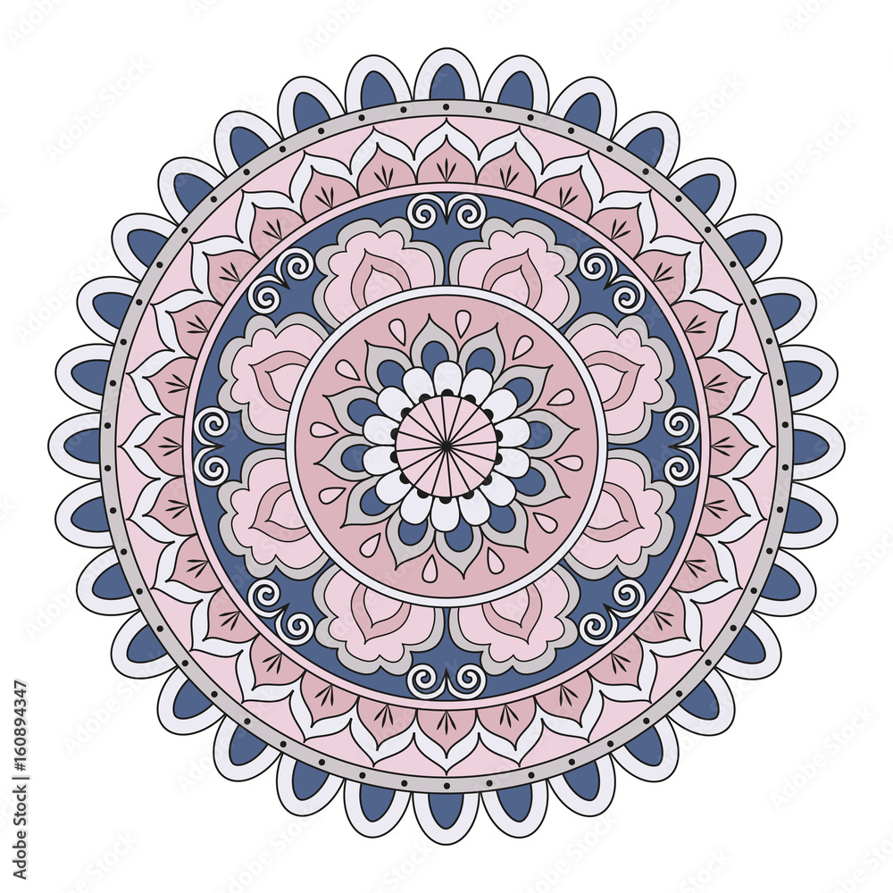 Flower Mandalas. Vintage decorative elements. Oriental pattern, vector illustration. Islam, Arabic, Indian, turkish, pakistan, chinese, ottoman motifs