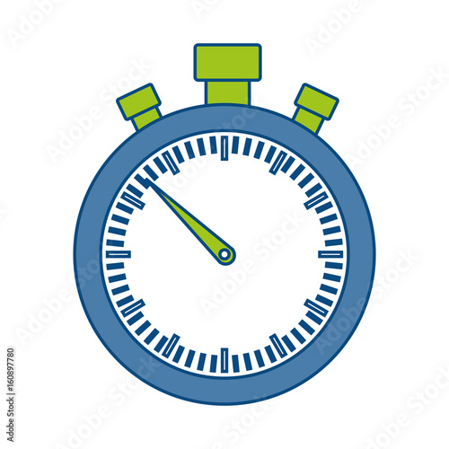 chronometer icon over white background colorful design  vector illustration
