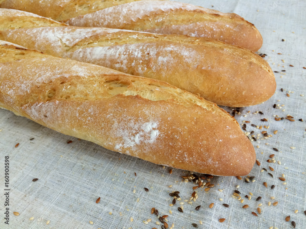 bread, food, bakery, wheat, loaf, background, brown, whole, healthy, fresh, bun, meal, flour, grain, rye, breakfast, closeup, crust, baguette, french, natural, dough, nutrition, bake, product, oat, or