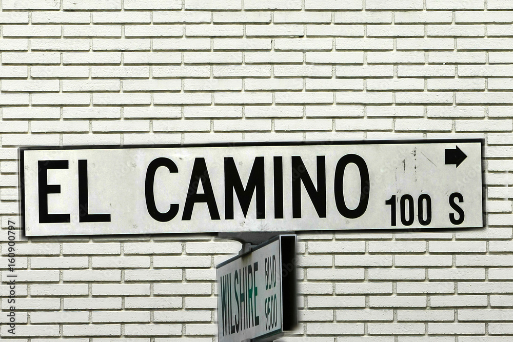El Camino street sign in Beverly Hills California, USA El Camino street sign in Beverly Hills California, USA