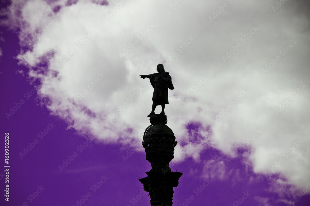 Statue of Christopher Columbus pointing America Statue of Christopher Columbus pointing America