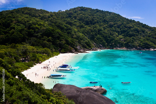 Beautiful tropical white sand beach in Summer at Similan island - Phang nga Thailand photo