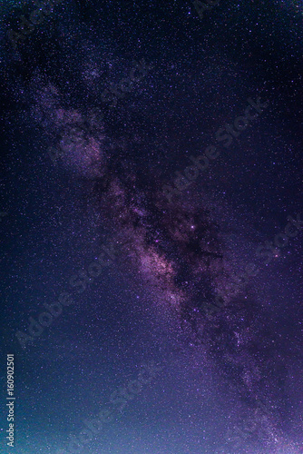 Cuadro en lienzo Landscape with Milky way galaxy