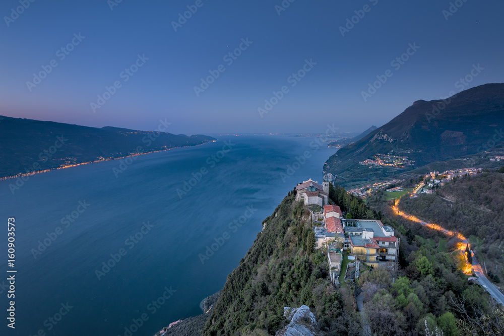 Tignale, Lake Garda, Brescia province, Lombardy, Italy. The Montecastello Sanctuary Tignale, Lake Garda, Brescia province, Lombardy, Italy. The Montecastello Sanctuary