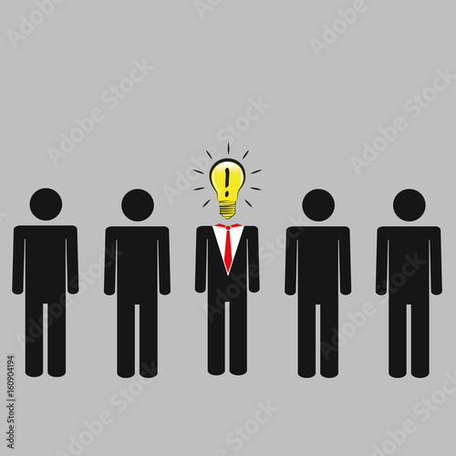 businessmann hat eine idee