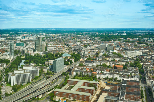 Dusseldorf from above   Downtown of Dusseldorf in Germany