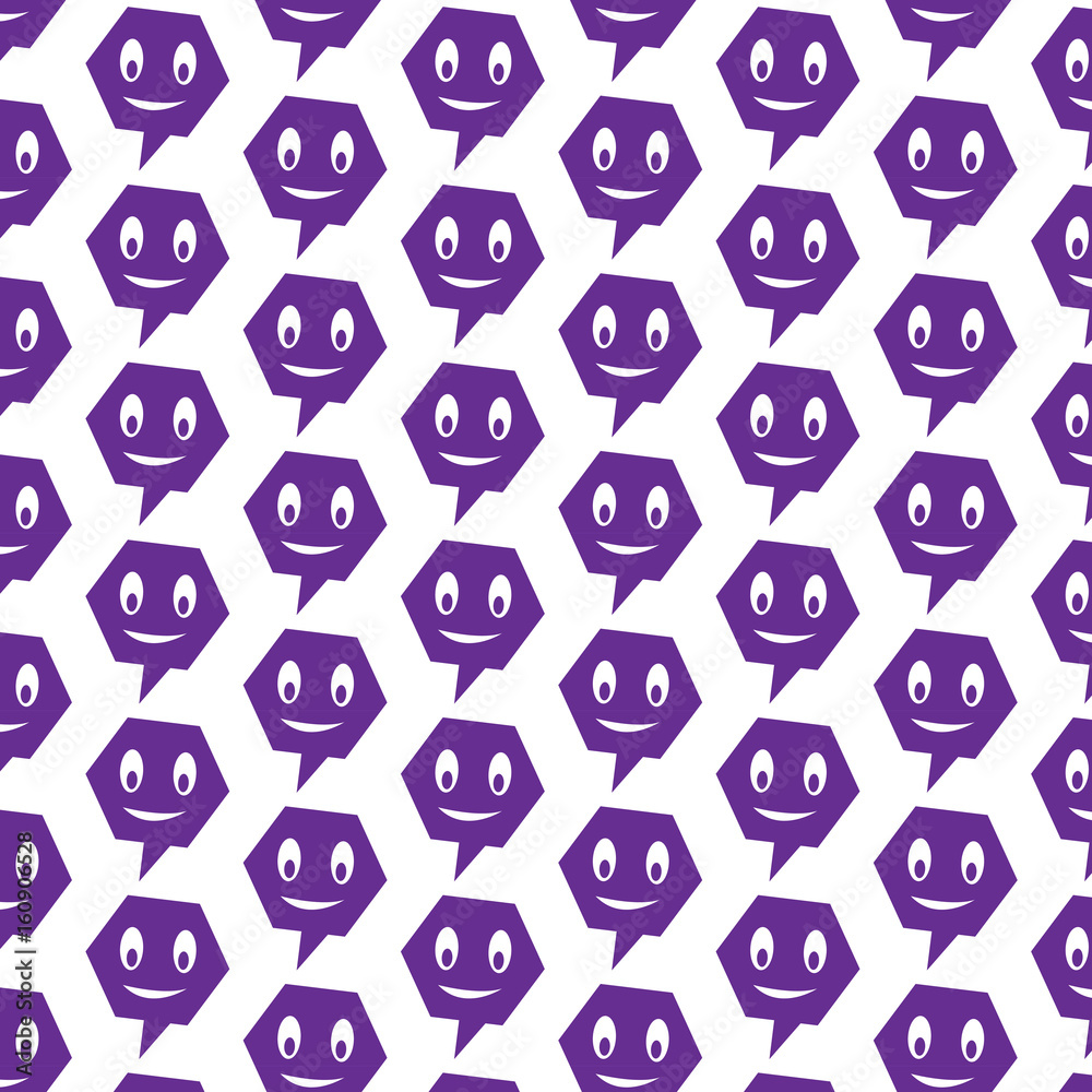 Pattern background talking speech bubble icon