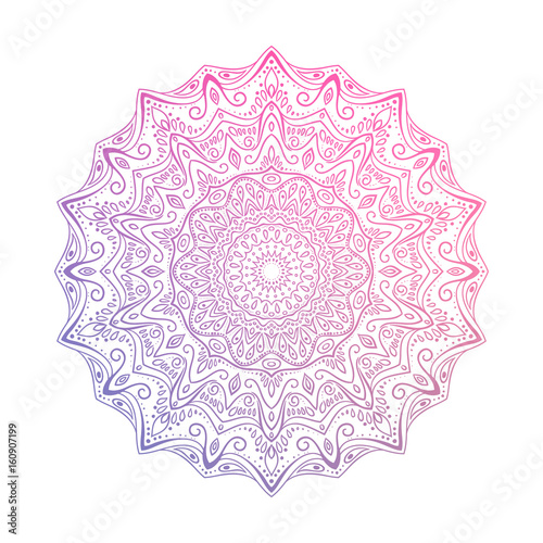Fototapeta Hand drawn abstract mandala design