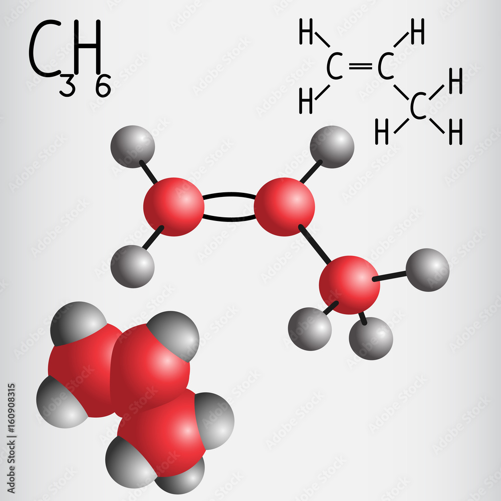 Vecteur Stock Chemical formula and Chemical formula and molecule model