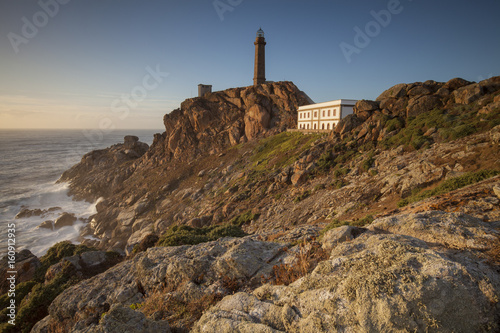 Cabo Vilan, Camarinas, A Coruna district, Galicia, Spain, Europe. View of Cabo Vilan lighthouse photo