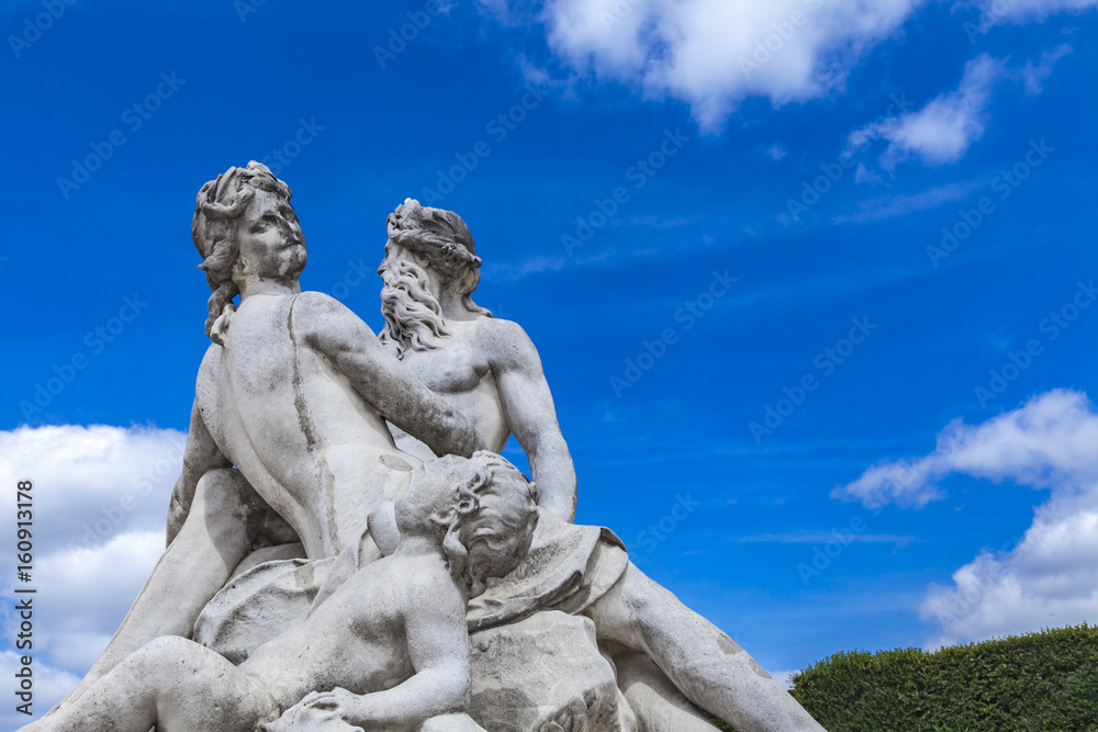 Statue La Seine et la Marne Tuileries Garden in Paris