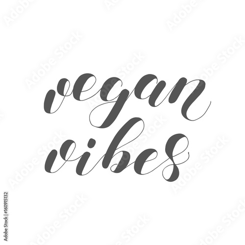 Vegan vibes. Lettering illustration.