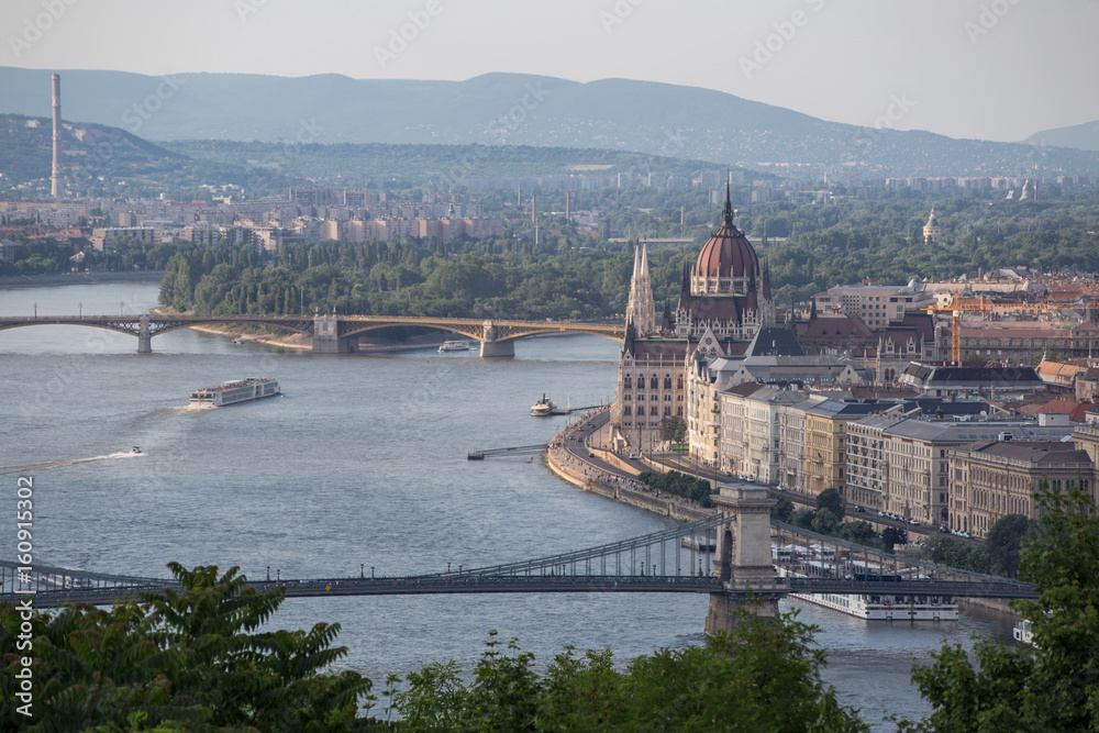 Budapest panorama as seen from the citadel.