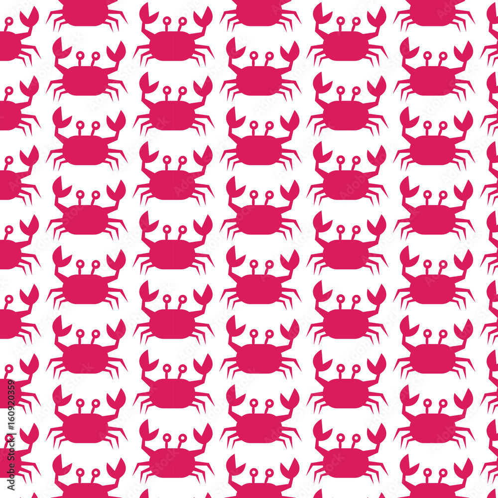 Pattern background crab icon Pattern background crab icon