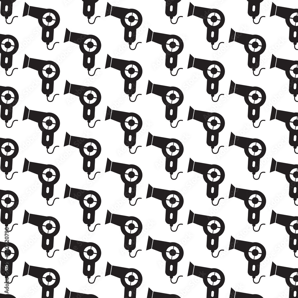 Pattern background Hair dryer icon Pattern background Hair dryer icon