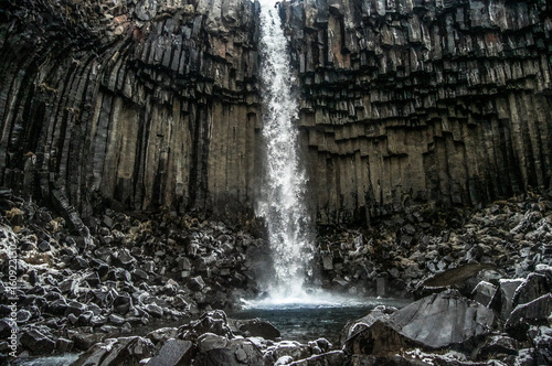 The Svartifoss waterfall, Iceland. 