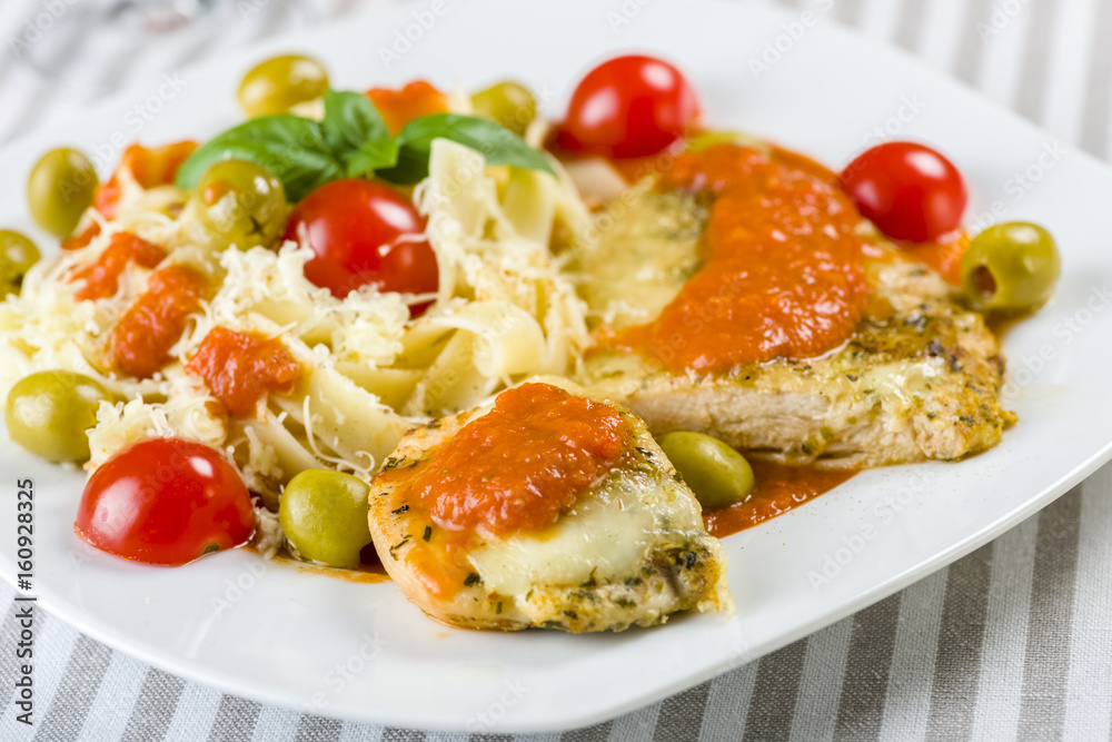 Chicken fillet in tomato sauce
