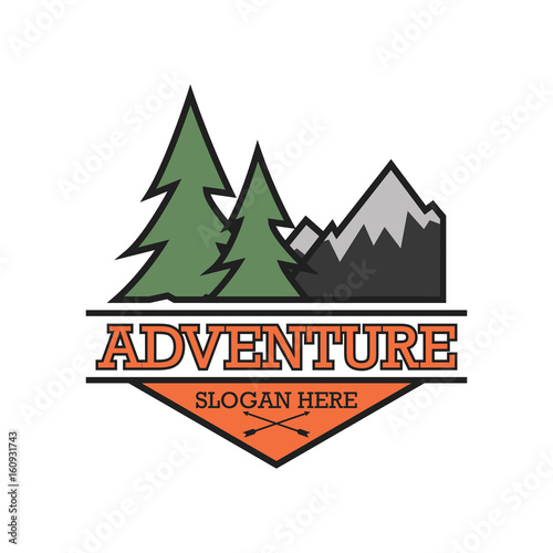 adventure logo with text space for your slogan   tag line  vector illustration