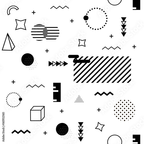 Memphis background. Abstract pattern fashion 80-90s.