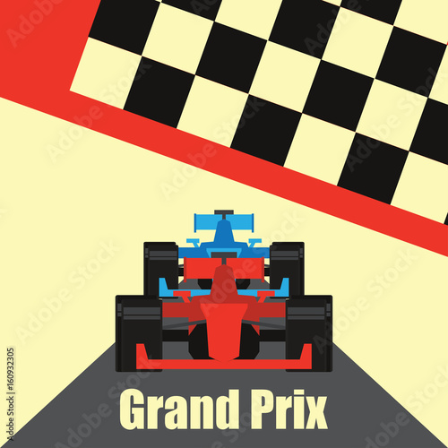 formula one / grand prix racing poster. vector illustration