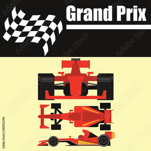 formula one / grand prix racing poster. vector illustration