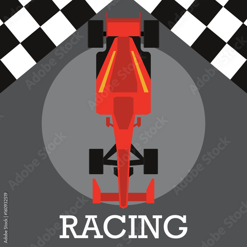 formula one / grand prix racing poster. vector illustration