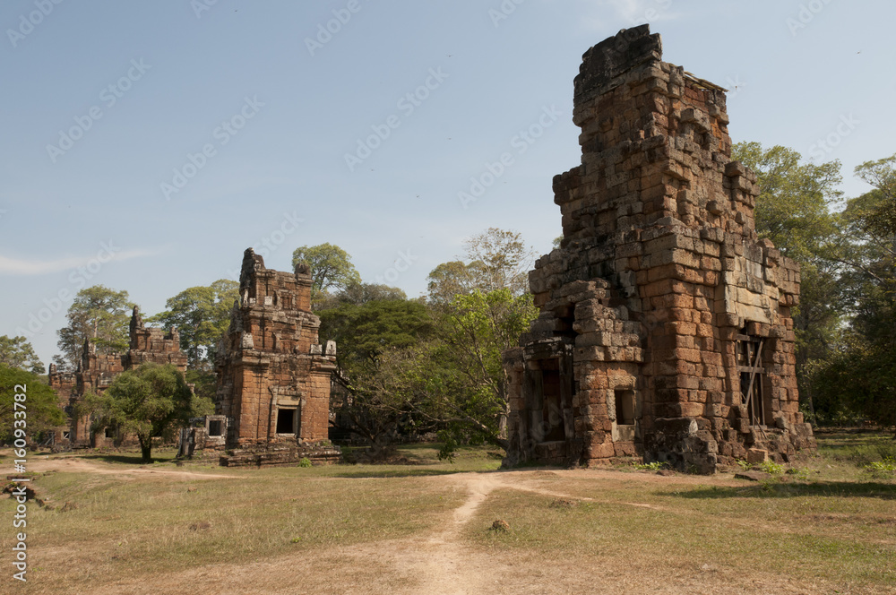 Towers in Angkor Thom complex, Cambodia