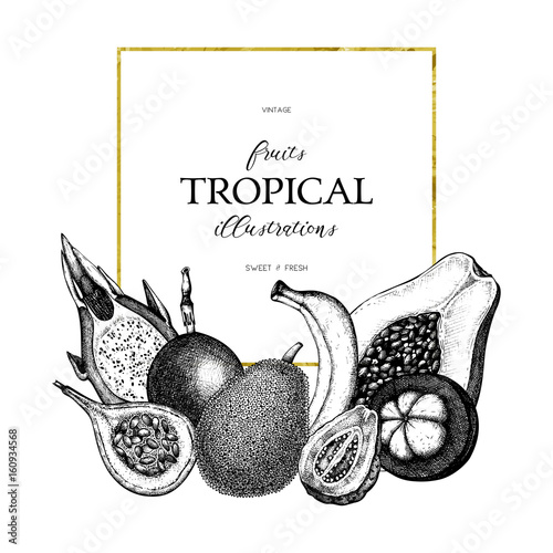 tropical fruits design