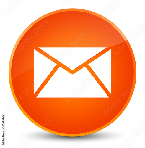 Email icon elegant orange round button