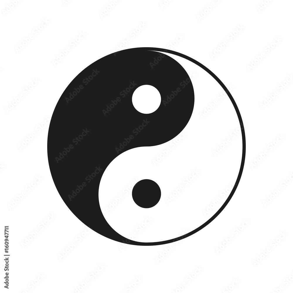 Ying, yang sign. Vector.