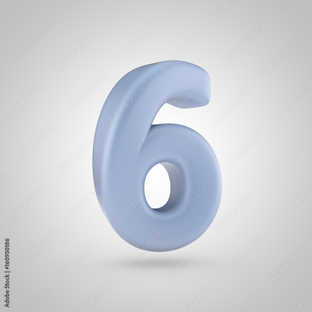 Serenity color number 6 isolated on white background Serenity color number 6 isolated on white background