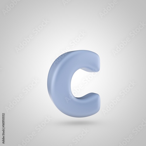 Serenity color letter C lowercase isolated on white background