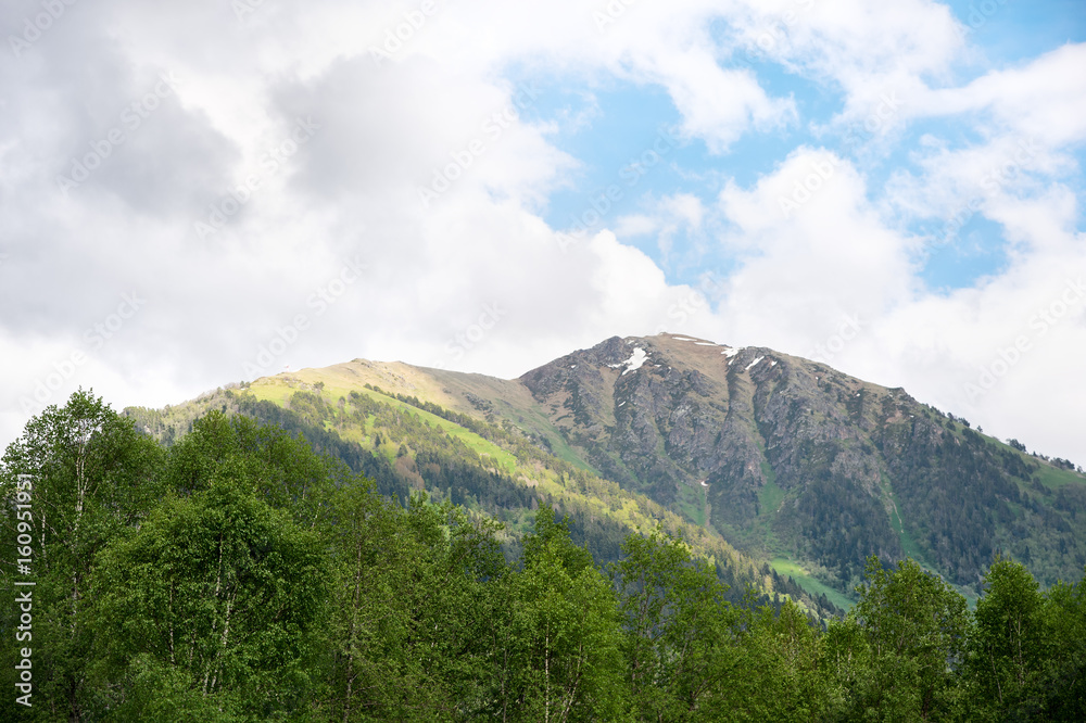 Mountain landscape of Caucasian mountains