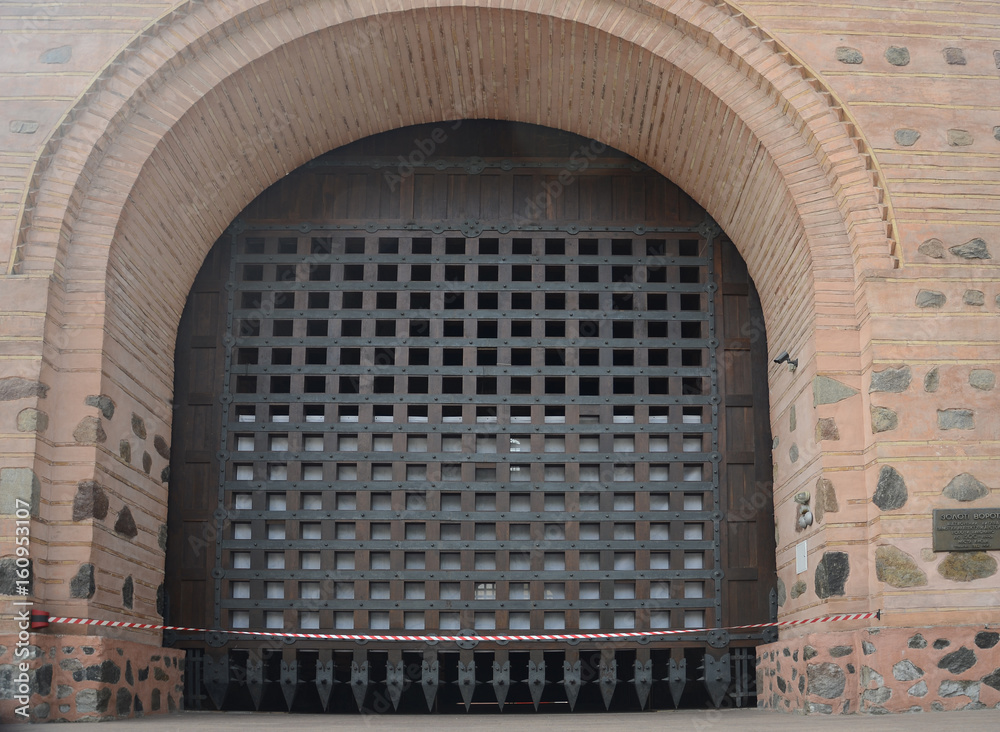 Antiqued ancient gateway Kiev This ancient gate is the part of The Golden Gates of Kiev. May be