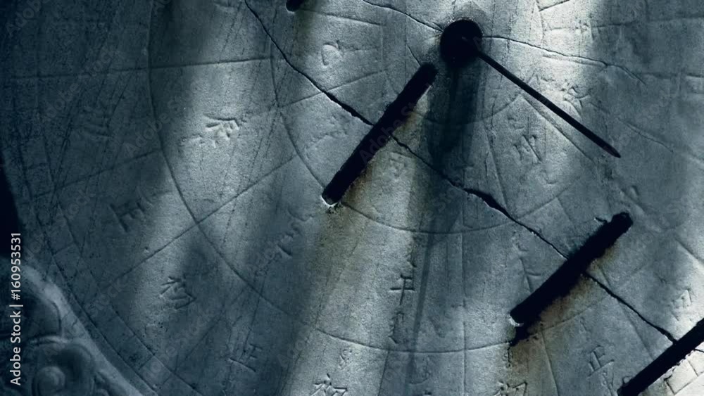 china ancient stone time measure instrument & sunlight,chinese character.